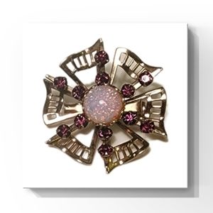 Opal/Amethyst Antique Brooch